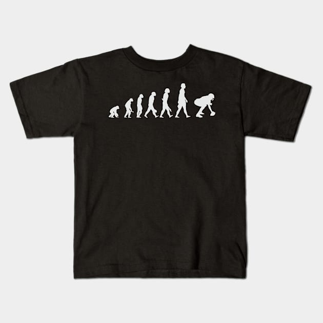Evolution Of Man American Football Kids T-Shirt by Shapwac12